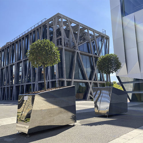 Pflanzkübel für Orangerie / galvanisiertem Stahl - DEGRE9 1 - CYRIA | Mobilier Urbain - COR-TEN®-Stahl / thermolackierter Stahl / wetterbeständig