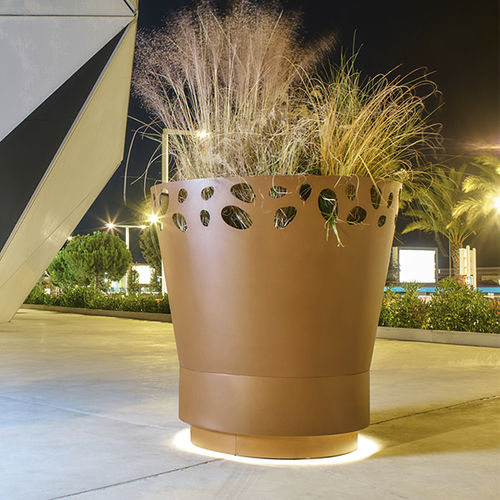 Pflanzkübel für Orangerie / galvanisiertem Stahl - GREEN PALACIO M2 - CYRIA | Mobilier Urbain - COR-TEN®-Stahl / thermolackierter Stahl / rund