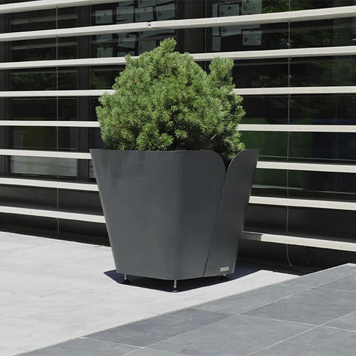 COR-TEN®-Stahl-Pflanzkübel - ADDICTED 1 - CYRIA | Mobilier Urbain - thermolackierter Stahl / quadratisch / hochbelastbar