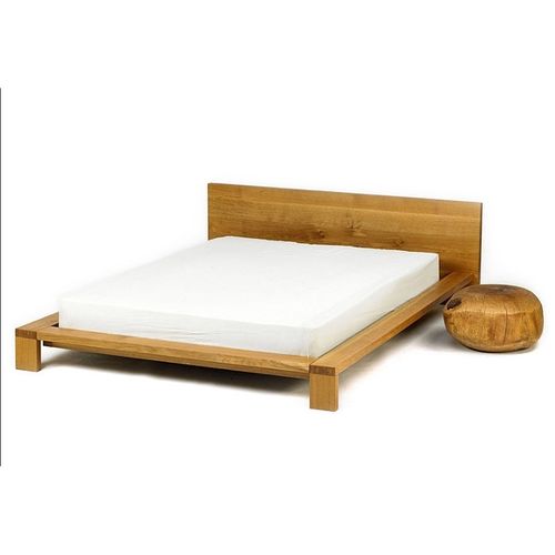 Doppelbett - MERCÉ - Woodloops - modern / Eiche / Nussbaum