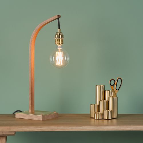 Tischlampe - WHEAL  - Tom Raffield - Eiche / klassisch / mit Kabel