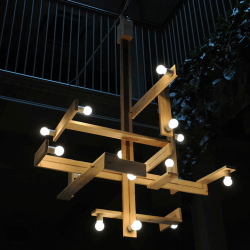 Hängelampe - PALLET  - studiomama - Holz / originelles Design / mit Kabel
