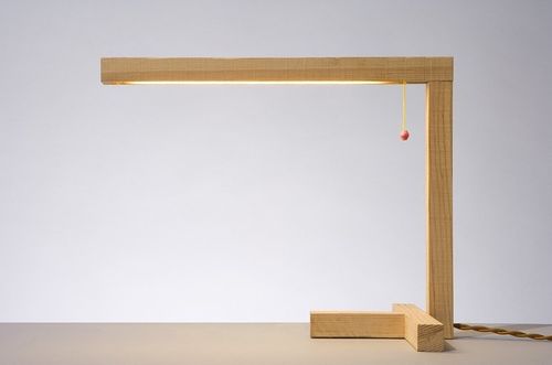 Bürolampe - 1 X 1  - studiomama - Holz / originelles Design / mit Kabel
