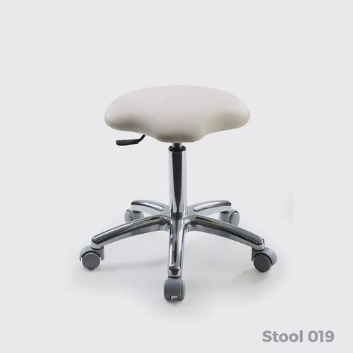 Arbeitshocker / Gestell aus Metall - 019 - Lemi BEAUTY & SPA - mit Rollen / Polster / drehbar