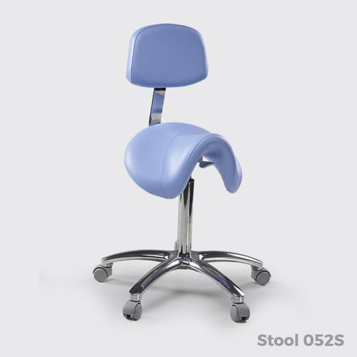 Arbeitshocker / Gestell aus Metall - 052 S , 052/S - Lemi BEAUTY & SPA - mit Rollen / Polster / drehbar