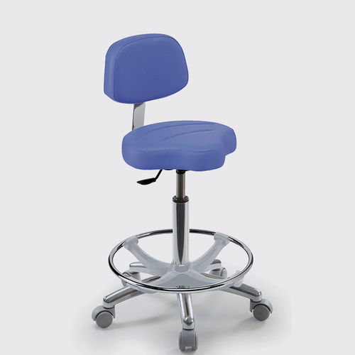 Arbeitshocker / Gestell aus Metall - 035/S - Lemi BEAUTY & SPA - mit Rollen / Polster / drehbar