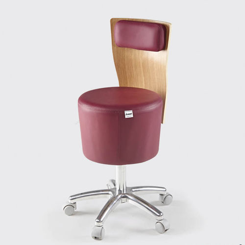 Holz-Arbeitshocker - SUITE 169 S - Lemi BEAUTY & SPA - Gestell aus Metall / mit Rollen / für Schönheitssalon