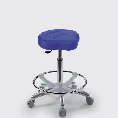 Arbeitshocker / Gestell aus Metall - 035 - Lemi BEAUTY & SPA - mit Rollen / regelbar / mit Fußstütze