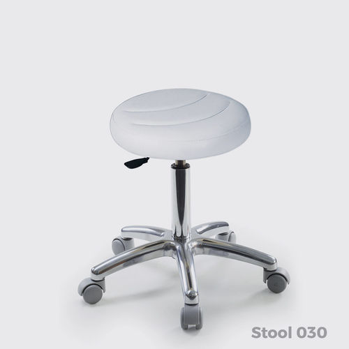 Arbeitshocker / Gestell aus Metall - 030  - Lemi BEAUTY & SPA - mit Rollen / Polster / drehbar