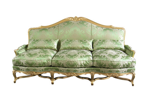 Sofa / Louis XV - CRESSON  - Balcaen - grün / Buche / 3 Plätze