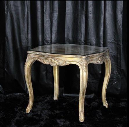 Beistelltisch / Louis XV - CRESSON - Balcaen - Glas / quadratisch / für Privatgebrauch