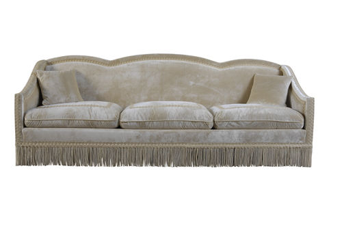 Sofa / Napoléon III. - Stil - MARSAN  - Balcaen - Stoff / braun / 3 Plätze