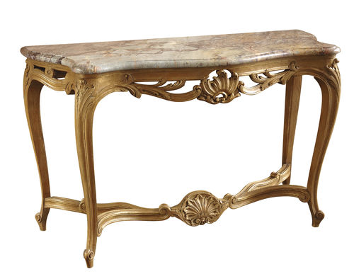 Konsolentisch / Louis XV - CLÉMENCE - Balcaen - Marmor / Eiche / rechteckig