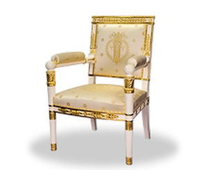 Empire-Stil-Sessel - FONTAINEBLEAU - Balcaen - gestrichenes Holz