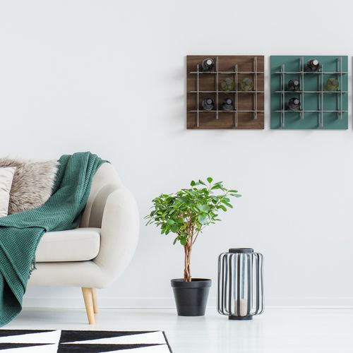 Holz-Flaschenregal - ESIGO PICTA - ESIGO - Metall / wandmontiert / maßgefertigt