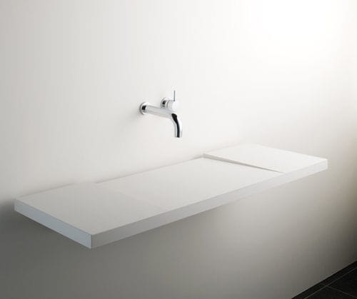 Wand-Waschbecken - GEO - Omvivo - Caesarstone® / rechteckig / modern