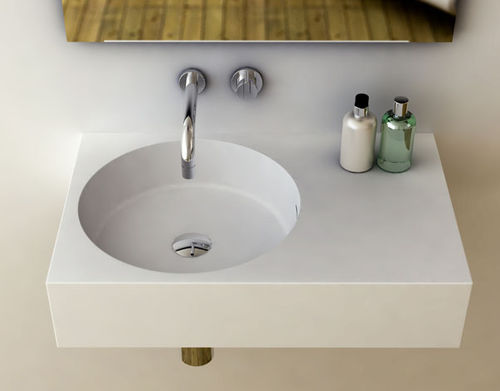 Wand-Waschbecken - NEO 700 - Omvivo - Mineralwerkstoff / rund / modern