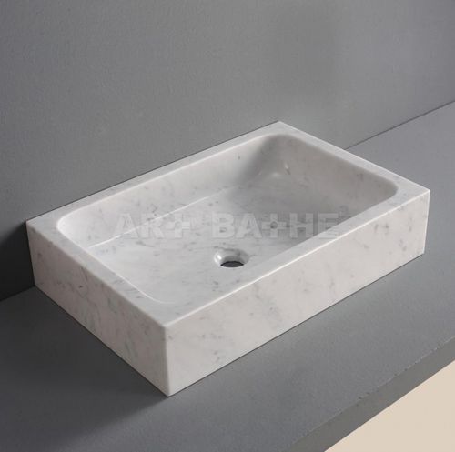 Aufsatzwaschbecken - SAPO - artbathe - Marmor / rechteckig / modern