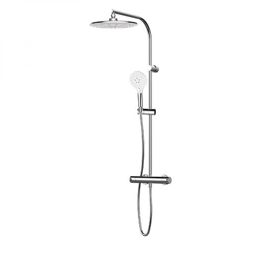 Thermostatische Duschsäule - 47425470MT - GRB MIXERS - Metall / Chromoberfläche / wandmontiert