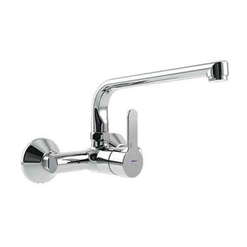 Wandmontierter Einhebelmischer - 15963150/15964150/15962150/15965150/15966150 - GRB MIXERS - aus verchromtem Metall / für Küche / 2-Loch