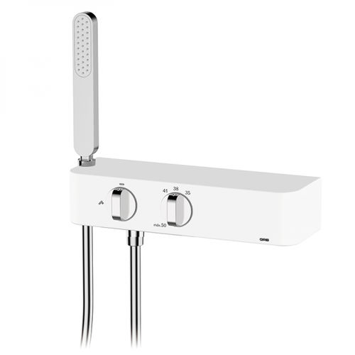 Zweigriffmischer für Dusche - 85320850 - GRB MIXERS - wandmontiert / thermostatisch / aus verchromtem Metall
