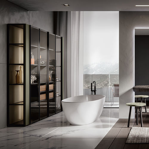 Ovale Badewanne - UV - Agorà Group - freistehend / für Wohnungen / Stein