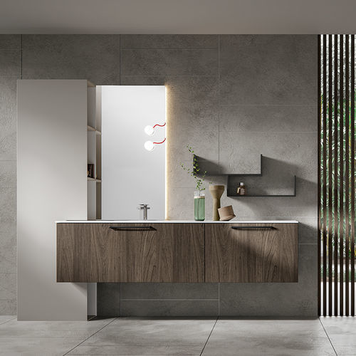 Einbauwaschbecken - SIRIO - Agorà Group - Corian® / Harz / mit integrierter Waschtischplatte