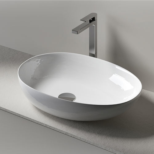 Aufsatzwaschbecken - EGG - Agorà Group - Keramik / oval / ohne Öffnung