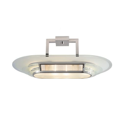 Deckenleuchte / Art Deco - NIZZA II ART. B25 - Art Deco Schneider - elliptisch / Glas / Nickel