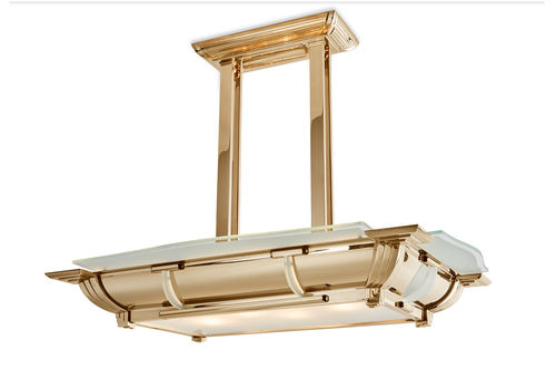 Hängelampe - NEW ORLEANS - GOLD - Art Deco Schneider - poliertes Messing / Gold / klassisch