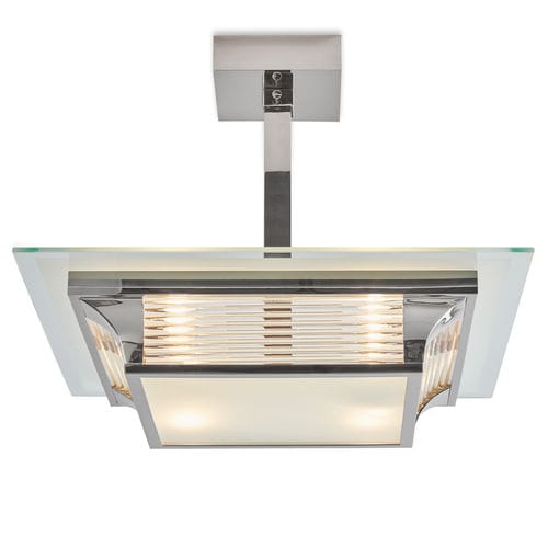 Deckenleuchte / Art Deco - PARIS KARREE ART. B20 - Art Deco Schneider - quadratisch / Glas / Nickel