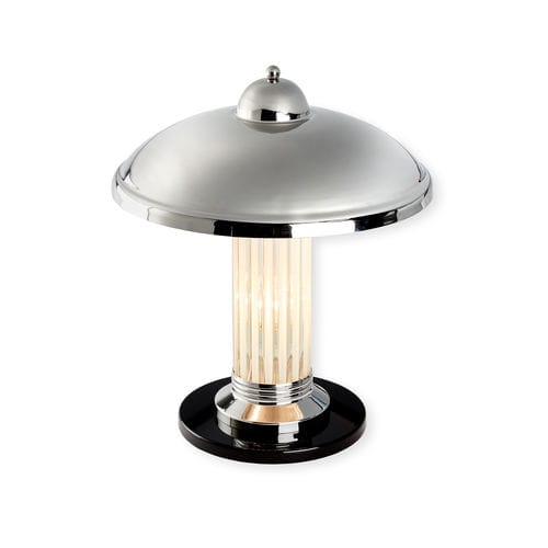Tischlampe - LIMOGES ART.11 - Art Deco Schneider - vernickeltes Messing / verchromter Messing / Art Deco