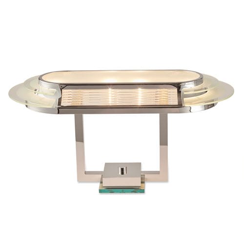 Tischlampe - NIZZA TABLE II - Art Deco Schneider - vernickeltes Messing / verchromter Messing / Art Deco