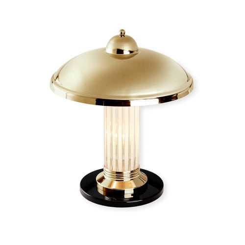 Tischlampe - LIMOGES GOLD - Art Deco Schneider - Glas / klassisch / mit Kabel