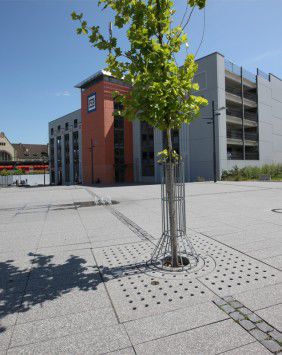 Baumschutz / galvanisiertem Stahl - Kronimus AG Betonsteinwerke