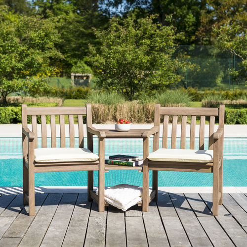 Moderne Tisch- und Stuhlkombination - SHERWOOD - Alexander Rose - für Garten / für Poolrand / Akazie