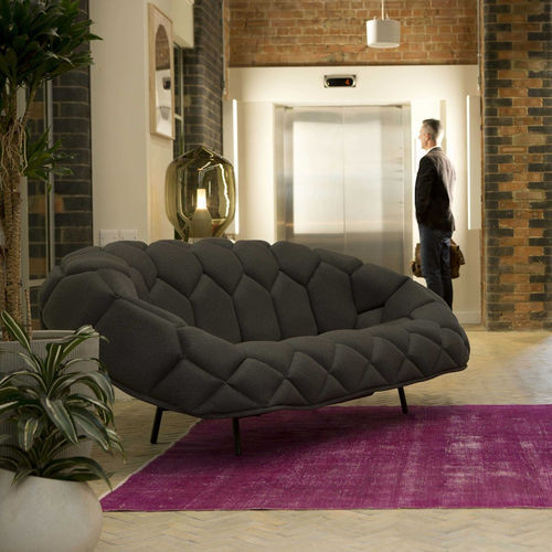 Modernes Sofa - QUILT - Established and sons - Stoff / mit Armlehnen / grau