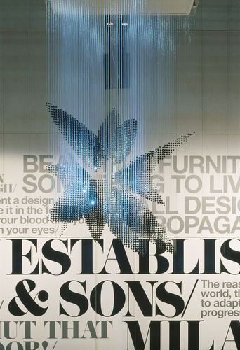 Kronleuchter / originelles Design - SWARM - Established and sons - Kristall / für Gewerbegebrauch / von Zaha Hadid