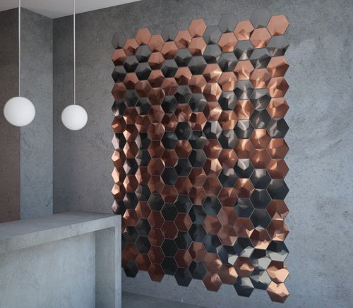 Keramikfliesen - COSMOS ROSE GOLD - INTHETILE - metallisiert / für den Innenraum / Wand