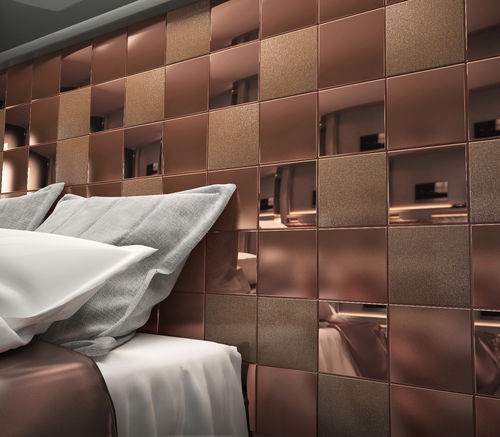 Keramikfliesen - BECOME ROSE GOLD MIX - INTHETILE - metallisiert / für den Innenraum / Wand