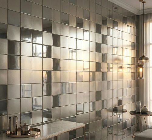 Keramikfliesen - BECOME SILVER MIX - INTHETILE - metallisiert / für den Innenraum / Wand