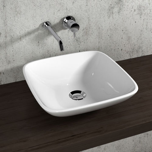Aufsatzwaschbecken - LIL4B43001 - Olympia - Keramik / quadratisch / modern