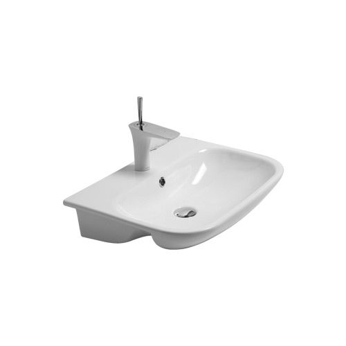 Halbeinbauwaschbecken - CLE4556101 - Olympia - Keramik / rechteckig / modern