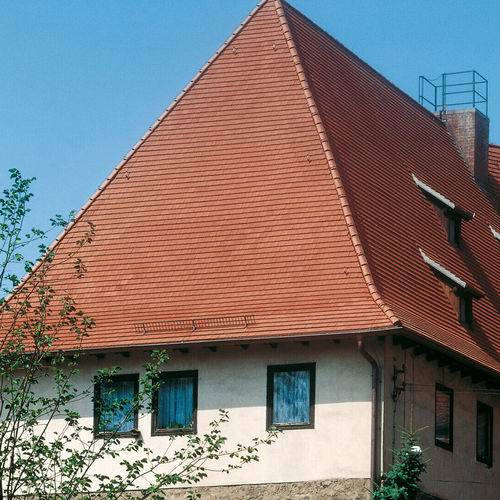 Falzdachziegel - AMBIENTE STRAIGHT CUT - CREATON - Flach / Kleinformat / Ton