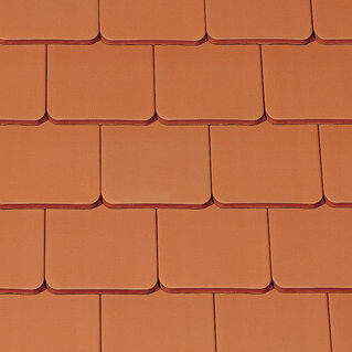 Flachdachziegel - SAKRAL STRAIGHT CUT - CREATON - Ton / Kleinformat / rot