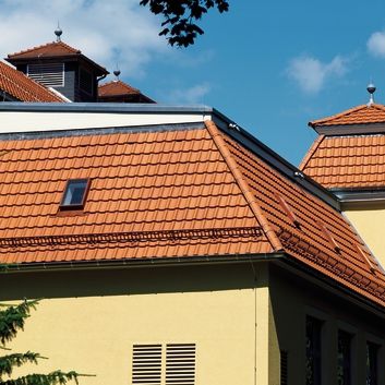 Portugiesische-Dachziegel - TERRA OPTIMA - CREATON - Ton / doppelt / rot
