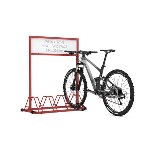 Bodenstehender Fahrradständer - EW 7004 - wsm Raumsysteme - gesichert / Werbe / für Garagen
