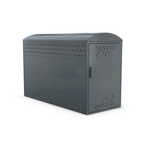 Gesicherter Fahrradunterstand - BikeBox 1 B - wsm Raumsysteme - modular / galvanisiertem Stahl / für öffentliche Bereiche