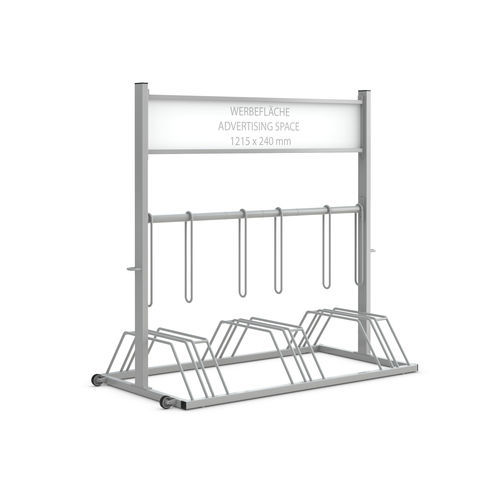 Bodenstehender Fahrradständer - 105000077 - wsm Raumsysteme - gesichert / Werbe / vandalismussicher