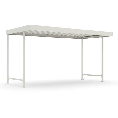 Mehrzwecküberdachung für öffentliche Bereiche - Leipzig L14 RAL 9002 - wsm Raumsysteme - für Lagerung / für Parkplätze
